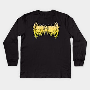 Fine & Dandy Metal Band Shirt YELLOW Kids Long Sleeve T-Shirt